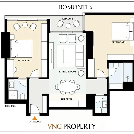 Bright Lovely Modern 2bd25 Poolgym! #220 Holiday home